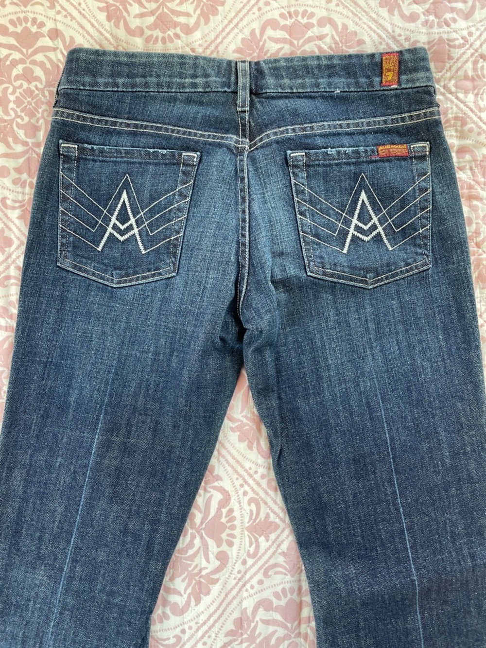 7 For all mankind Blue Denim Jeans Women’s Size 30 ‘A’ Pocket - New